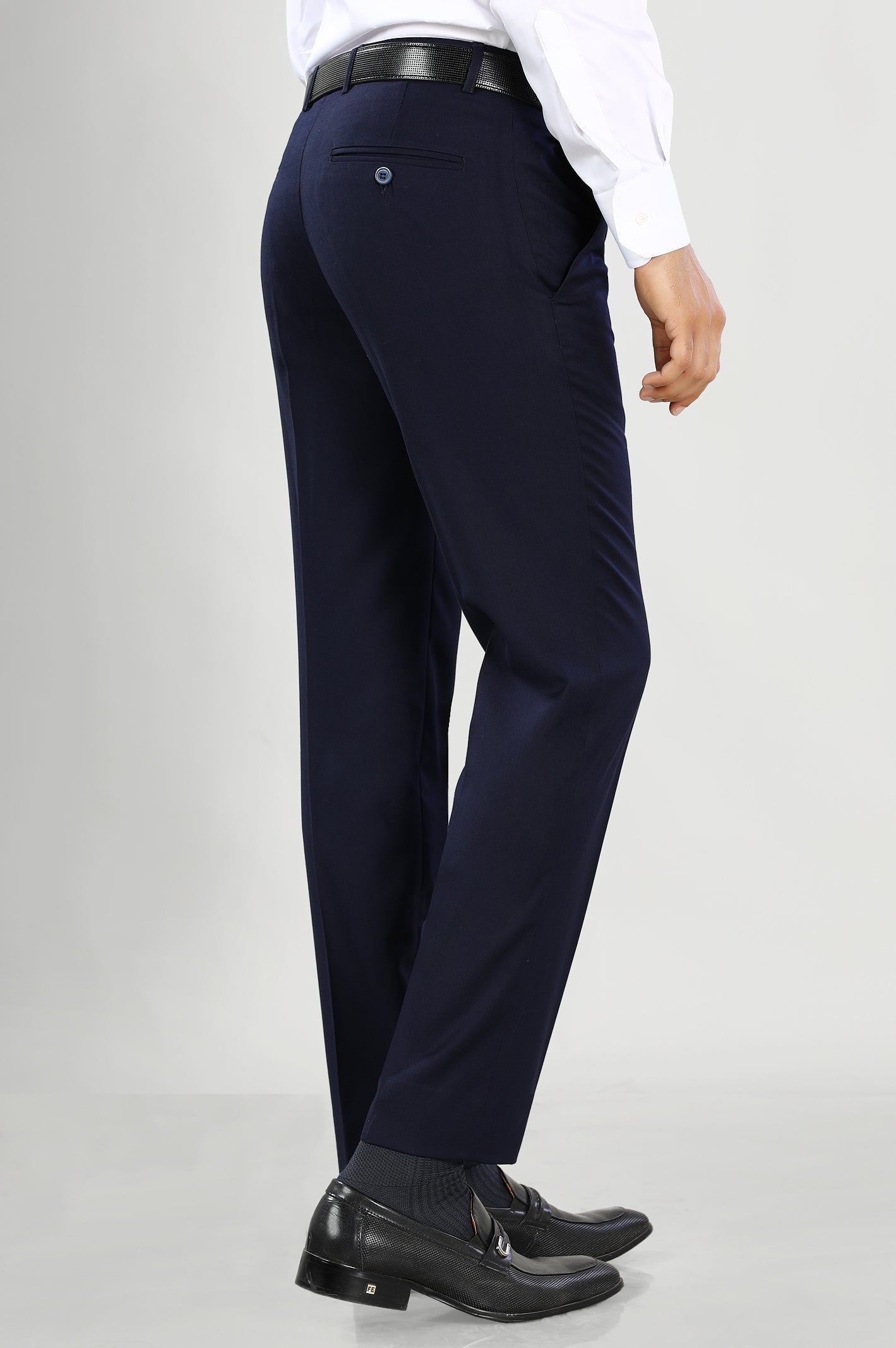 Buy Navy Blue Mid Rise Formal Suit-Set Trousers for Men Online at Selected  Homme | 133581605